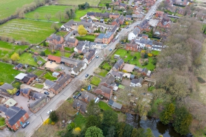 aerial view of Hemington village in leicestershire